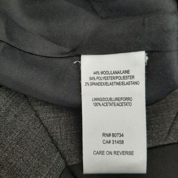 BCBG / Max Azria Julia Wool Blend Pencil Skirt Back Pleat Grey Sz 0 - Picture 9 of 12